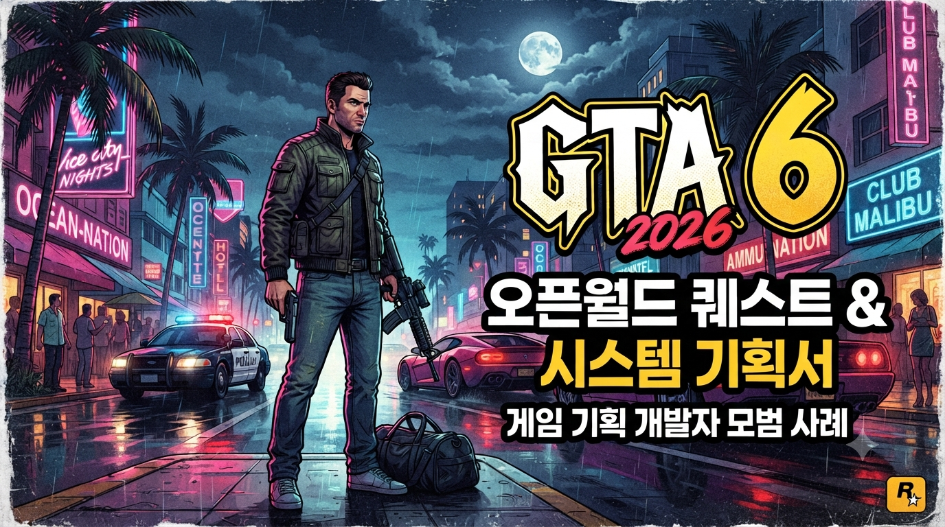 GTA 6 출시일은? 게임 기획 개발자가 바라보는 '오픈월드 퀘스트 및 시스템 기획서'를 작성하는 모범 사례와 팁